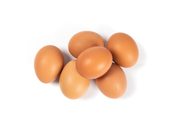 raw chicken eggs isolatyed on a white background