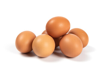 raw chicken eggs isolatyed on a white background