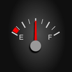 Unspecified gauge exactly on the halfway mark