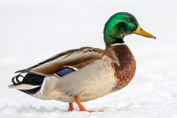 Obraz premium mallard wild duck isolated on white background