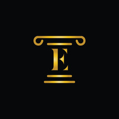 Luxury Letter E Law Pillar