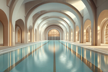 Fototapeta premium Architectural Indoor Swimming Pool