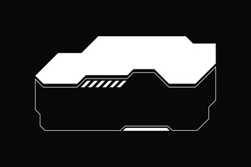 Futuristic Tech HUD Frame. Sci-Fi User Interface Design Elements