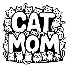 Cat mom svg