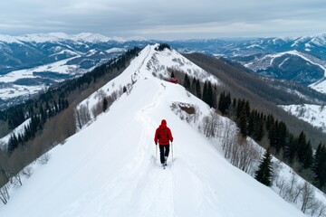 Fantastic winter landscape with snowy trees Carpathian mountains, Ukraine, Europe Christmas holiday concept