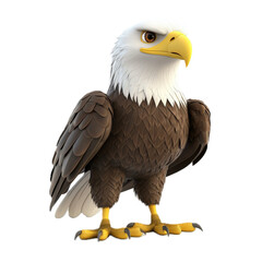 Obraz premium Cartoon Eagle with Bold Features and Vibrant Colors