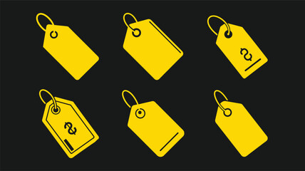 price tag icon, price tag silhouette, price tag vector illustration 