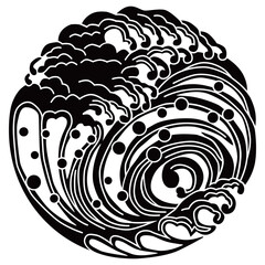 家紋です。渦巻浪と言います