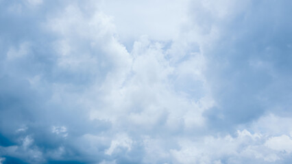 Aerial Panorama of Sky and Clouds in Soft Sunlight