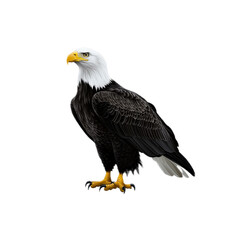 Obraz premium Majestic Bald Eagle Standing in Natural Habitat