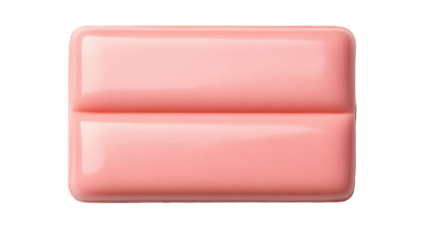 Pink soap bar resting on a marble surface, minimalistic design with smooth texture, perfect for spa-themed promotions. Isolated on white background or PNG