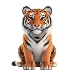 Fototapeta premium Realistic Tiger Illustration with Striking Features