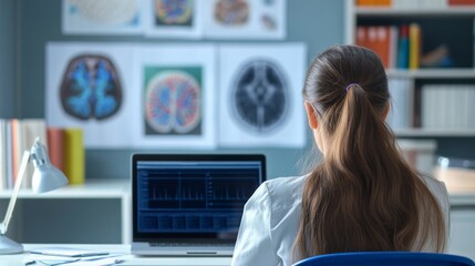 Autism research session conducted in a focused study room. Featuring detailed research and focused study