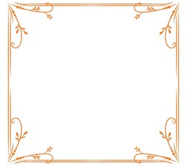 Frame with floral elements. Frame with floral ornament.