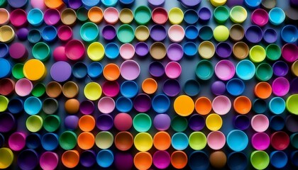 Colorful dots challenge traditional design boundaries.  