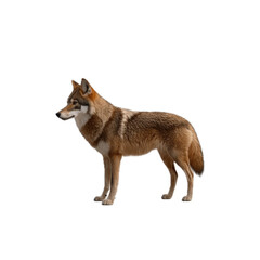 Obraz premium Realistic Wolf in a Side View Position