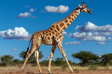 Obraz premium Giraffe on the move