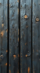 Fototapeta premium Distressed Dark Wooden Wall Texture with Weathered Wood Grain and Knot Details