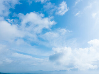  Expansive White Clouds Over a Clear Blue Horizon