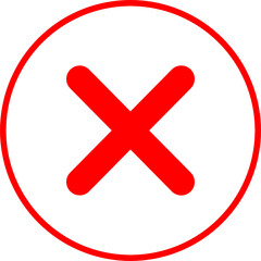 True or false icon. Checkmark right and wrong circle button. Checkmark icon in round