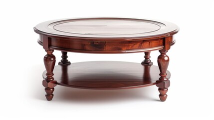 round wooden coffee table