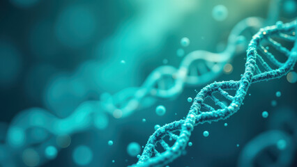 A stylized illustration of Semaglutide molecular structure with a blue glow effect.