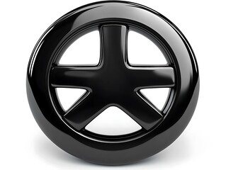 Obraz premium Abstract black peace symbol