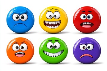 Fototapeta premium Emotion wheels in the center are our basic emotions sad, anger, joy, fear