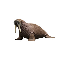 Fototapeta premium Realistic walrus figurine on a plain background