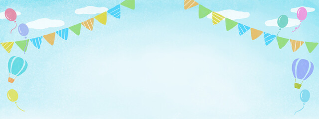 空と気球の背景