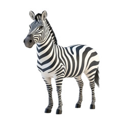 Fototapeta premium Playful Zebra in Realistic 3D Illustration