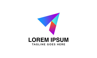 simple modern A initial logo