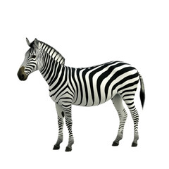 Fototapeta premium Striking Zebra on a White Background