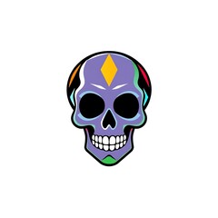 Fototapeta premium Adorable Skull Logo - Cute and Playful Skull Design for Various Uses