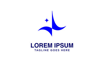 simple modern A initial logo