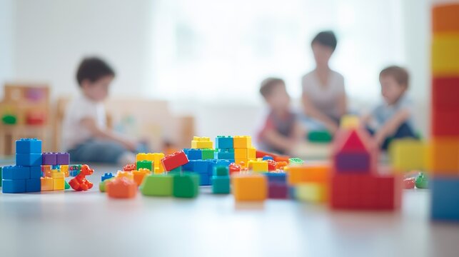 Autism research team conducting a play therapy session to encourage language development. Featuring play therapy and autism research