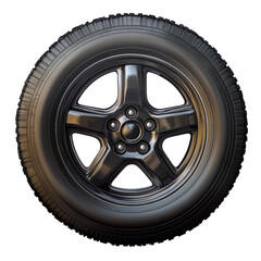 Fototapeta premium Spare tire kit isolated on transparent background