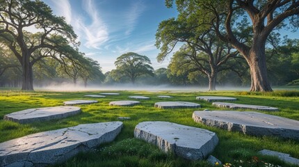 Obraz premium A serene stone background, comprising irregularly-shaped rocks