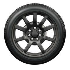Obraz premium Flat car tire isolated on transparent background