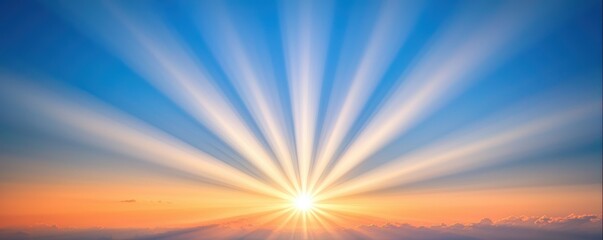 Majestic Sunrise Sky with Dramatic Sun Rays and Golden Cloudscape