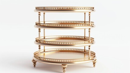 golden tiered shelf stand