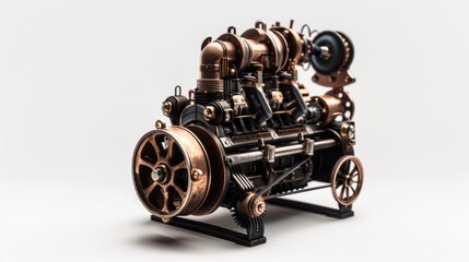vintage industrial engine model