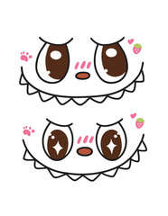 Cute face smile cartoon vector design