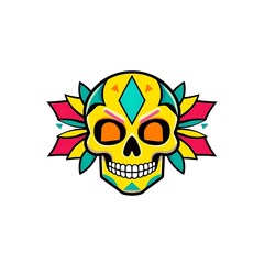 Fototapeta premium Adorable Skull Logo - Cute and Playful Skull Design for Various Uses