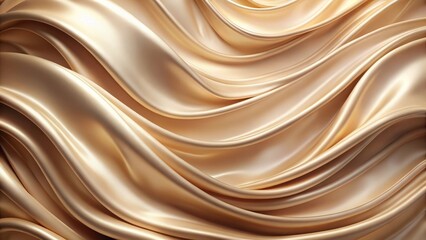 Obraz premium Ombre beige silk wave abstract background with intricate texture and luxurious feel, silk, beige, silk,beige