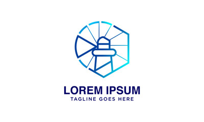 simple and unique lighthouse logo