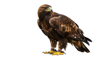 Isolated Majestic Golden Eagle Standing Proudly