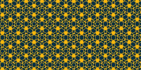 Intricate Honeycomb Patterns in Golden Contrast