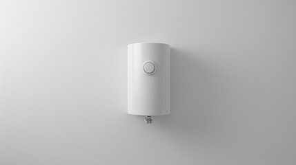 modern white water heater mounted on a wall