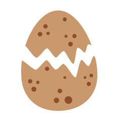 Boho Easter egg clipart. Happy Easter clipart in cartoon flat style. Hand draw vector illustration